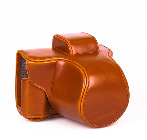 Case bag leather - for, olympus